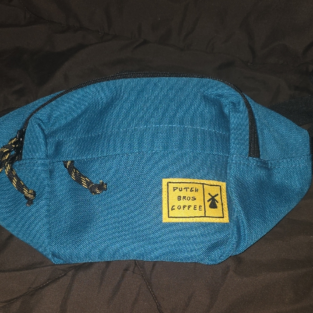 Blue Pouch with Yellow Patch